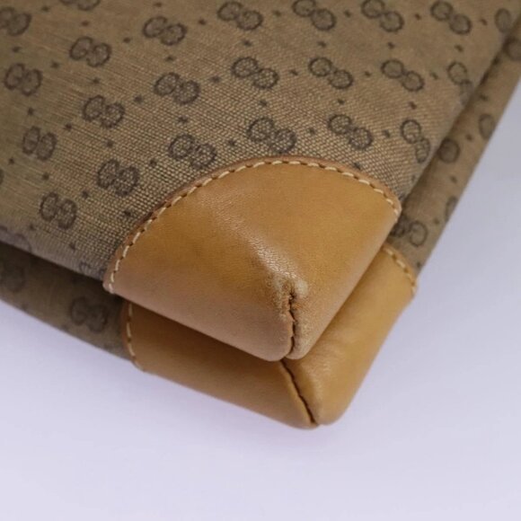 GUCCI Micro GG Supreme Shoulder Bag PVC Beige Brown gold 007 92 5548 Auth 112193 - Picture 4 of 16